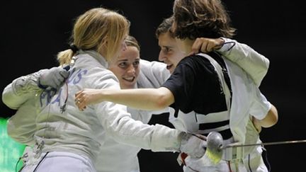 La joie des sabreuses Cécilia Berder, Solenne Mary, Léonore Perrus et Carole Vergne