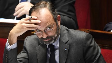 Le Premier ministre, Edouard Philippe, à l'Assemblée nationale, le 12 novembre 2019 à Paris. (BERTRAND GUAY / AFP)