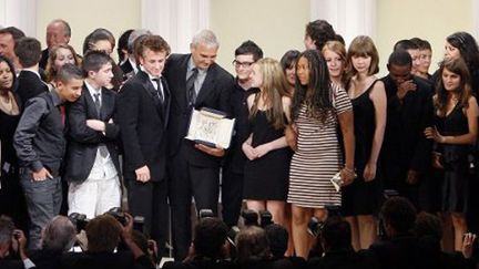 Sean Penn avec Laurent Cantet et toute l&#039;équipe du film
 (AFP PHOTO / FRANCOIS GUILLOT)