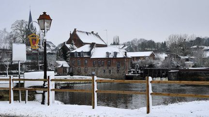 Valenciennes (Nord), sous la neige, le 7 d&eacute;cembre 2012. ( MAXPPP)