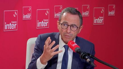 Bruno Retailleau, président du groupe Les Républicains au Sénat, invité de France Inter, jeudi 22 septembre 2022. (CAPTURE D'ÉCRAN FRANCE INTER)