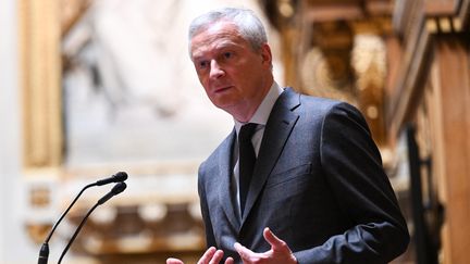 Bruno Le Maire, ministre de l'Economie et des Finances, au Sénat, le 17 novembre 2022. (BERTRAND GUAY / AFP)