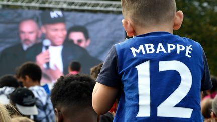 Kylian Mbappé au stade Léo-Lagrange de Bondy, le 17 octobre 2018. (FRANCK FIFE / AFP)