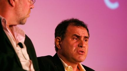 Nouriel Roubini (à droite) en 2009 (© AFP/Amy Sussman)