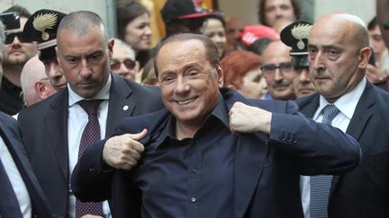 &nbsp; (Silvio Berlusconi s'est rendu par erreur à un meeting d'un adversaire politique. © Maxppp)