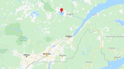 La région du lac Saint-Jean, au Québec, où un guide canadien est mort et cinq touristes français sont portés disparus, a annoncé la police le 22 janvier 2020.&nbsp; (GOOGLE MAPS)