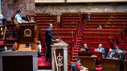 A session at the National Assembly, in Paris, November 8, 2023. (AMAURY CORNU / HANS LUCAS / AFP)