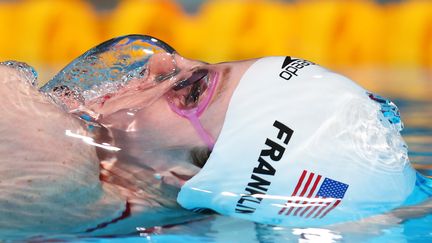 La nageuse am&eacute;ricaine Missy Franklin lors des championnats du monde de natation, le 2 ao&ucirc;t 2013 &agrave; Barcelone.&nbsp; (CLIVE ROSE / GETTY IMAGES EUROPE)