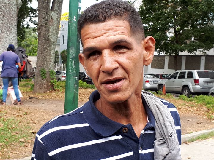 Nervi, 40 ans, habitant de Caracas.&nbsp; (BENJAMIN ILLY / FRANCE-INFO)