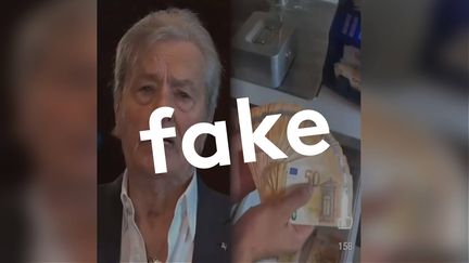 Des vidéos truquées ("deepfake") utilisant l'image d'Alain Delon, circulent sur les réseaux sociaux. (CAPTURE D'ECRAN)