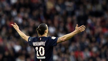 L'attaquant du PSG, Zlatan Ibrahimovic, le 8 mai 2015, &agrave; Paris. (FRANCK FIFE / AFP)