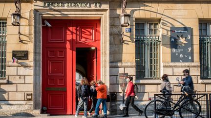 L'entrée du lycée Henri IV, à Paris. (ANNA KURTH / HANS LUCAS VIA AFP)