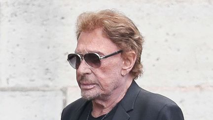 Johnny Hallyday aux funérailles de Mireille Darc à Paris le 1er septembre 2017.
 (Pascal Melin / Sipa)