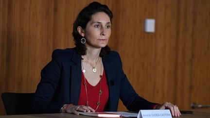 Amélie Oudéa-Castera, le 9 décembre 2021. (CHRISTOPHE SAIDI/SIPA)