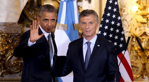 Le président argentin, Mauricio Macri, et son homologue américain, Barack Obama, après une conférence de presse commune à Buenos Aires le 23 mars 2016 (REUTERS - Martin Zabala - Pool)