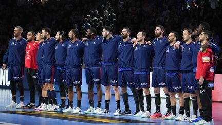 L'équipe de France de handball à Cologne (Allemagne) le 26 janvier 2024, avant sa demi-finale contre la Suède (LAURENT LAIRYS / MAXPPP)