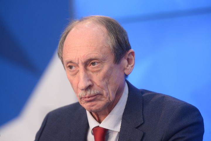 L'ancien président de la Fédération russe d'athlétisme, Valentin Balakhnichev, lors d'une conférence de presse à Moscou le 22 novembre 2016. (VLADIMIR TREFILOV / SPUTNIK)