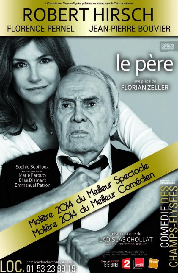 L'affiche de la pièce "Le père" avec Robert Hirsch 
 (DR)