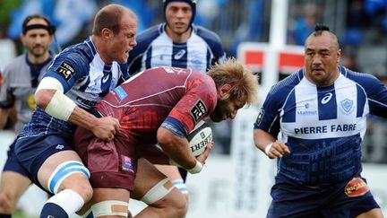 Privat (Montpellier) bloqué par Bornman (Castres)