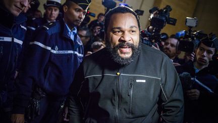 Dieudonn&eacute;, le 28 janvier 2015, au palais de justice de Paris. (CITIZENSIDE/AURÉLIEN MORISSARD / AFP)