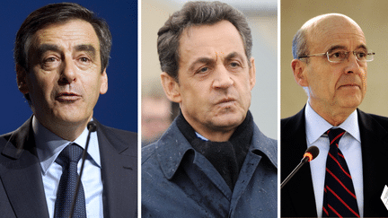 Fran&ccedil;ois Fillon, Nicolas Sarkozy et Alain Jupp&eacute; ont exprim&eacute; des divergences sur le sujet de l'abattage rituel des animaux. (ERIC FEFERBERG / SEBASTIEN BOZON / FABRICE COFFRINI / AFP / MONTAGE FTVI)