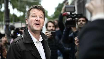 Yannick Jadot, tête de liste EELV pour les élections européennes de 2019, le 26 mai 2019 au restaurant Le Hang'art à Paris.&nbsp;(Photo by STEPHANE DE SAKUTIN / AFP) (STEPHANE DE SAKUTIN / AFP)