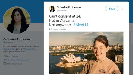 Capture d'écran d'un tweet publié sur le compte Twitter de&nbsp;Catherine R L Lawson. (TWITTER)