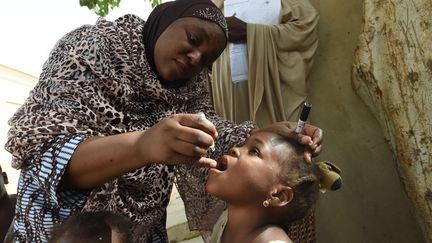 Une campagne de vaccination contre la poliomyélite au Nigeria en 2017 (PIUS UTOMI EKPEI / AFP)