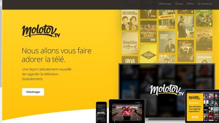 La start-up française lance son application en France, qui réunit sur une même plateforme des programmes en direct et en replay des chaînes gratuites et payantes.  (MOLOTOV)