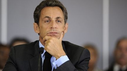 Nicolas Sarkozy lors d'une table ronde sur l'industrie, à Thiais (Val-de-Marne) le 14/09/10 (AFP/Eric Fefferberg)