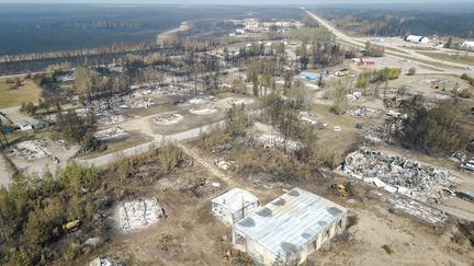 La localité d'Enterprise a été rayée de la carte par les flammes, le 20 août 2023. (ANDREJ IVANOV / AFP)