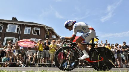 Thibaut Pinot s'est montré très à l'aise sur la première étape du Tour de France 2015 (JEFF PACHOUD / AFP)