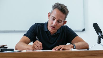 Ian Brossat, adjoint à la mairie de Paris chargé du logement, à l'université d'été du Parti communiste, à Aix-en-Provence, le 24 août 2019. (MATHIEU MENARD / HANS LUCAS)