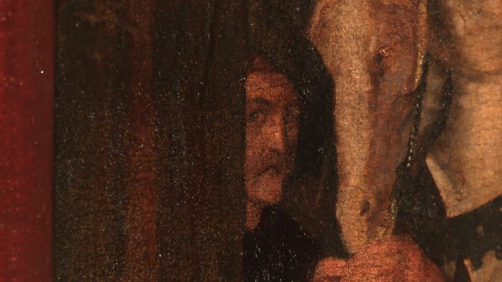 L'homme moustachu de "La lapidation de Saint Etienne" est un autoportrait&nbsp;d’Hans Baldung Grien (CAPTURE D'ÉCRAN FRANCE 3)