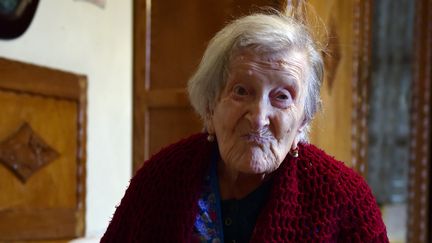 Emma Morano, doyenne de l'humanité, fête ses 117 ans le 29 novembre 2016 (OLIVIER MORIN / AFP)