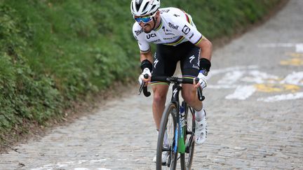 Julian Alaphilippe lors du Tour des Flandres, le 4 avril 2021. (LAURENT LAIRYS / LAURENT LAIRYS)