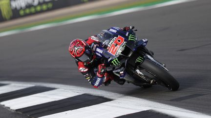 Fabio Quartararo&nbsp;lors du Grand Prix de Grande-Bretagne, le 29 août 2021 à Silverstone. (ADRIAN DENNIS / AFP)