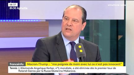 Jean-Christophe Cambadélis, premier secrétaire du PS, le 29 mai 2017. (FRANCEINFO)