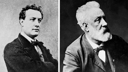 Jules Verne (1828-1905) dans sa jeunesse, et à la fin de sa vie
 (AFP / Intercontinentale)