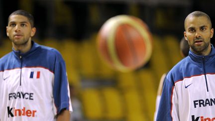 Deux des leaders de l'équipe de France, Tony Parker et Nicolas Batum