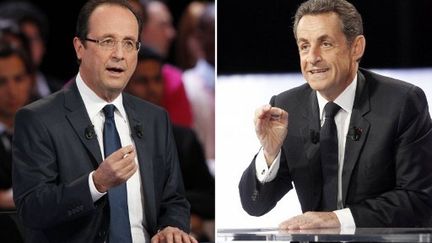 François Hollande et Nicolas Sarkozy débattront le mercredi 2 mai. (THOMAS SAMSON / AFP)