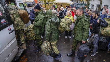 Le 21 septembre 2022, Vladimir Poutine avait décrété la mobilisation partielle en Russie, dans le cadre de l'invasion russe de l'Ukraine. (SEFA KARACAN / ANADOLU AGENCY / AFP)