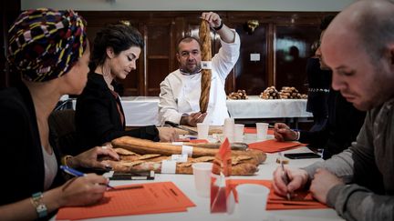 Le chef français&nbsp;Guillaume Gomez faisait partie du jury de la meilleure baguette de Paris.&nbsp; (PHILIPPE LOPEZ / AFP)