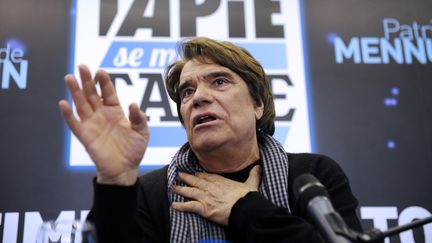 Bernard Tapie lors d'une conférence de presse à Marseille (Bouches-du-Rhône), le 12 mars 2014. (FRANCK PENNANT / AFP)