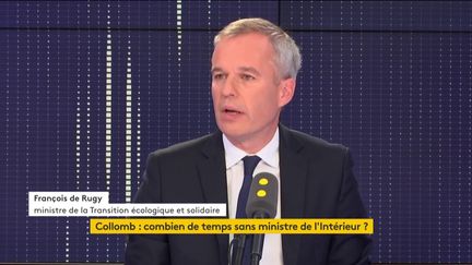 François de Rugy,&nbsp;le ministre de la Transition écologique et solidaire, invité sur franceinfo jeudi 4 octobre. (FRANCEINFO)