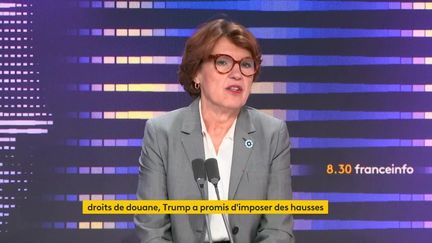 La ministre de l'Agriculture Annie Genevard, le vendredi 8 novembre sur franceinfo. (FRANCEINFO - RADIO FRANCE)