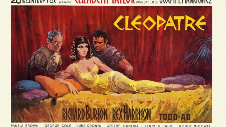 Affiche de Cléopâtre (1963) , avec Elizabeth Taylor et Richard Burton. (Millon Belgique)