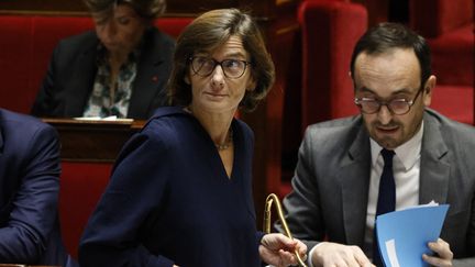 Agnès Firmin Le Bodo à l'Assemblée nationale, à Paris, le 20 décembre 2023. (LUDOVIC MARIN / AFP)