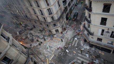 Schäden durch eine Explosion in der Rue de Trévise, Paris, 12. Januar 2019. (CARL LABROSSE / AFP)