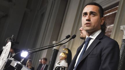 Luigi di Maio, vice-Premier ministre italien et chef de file du Mouvement 5 Etoiles, ici le 14 mai 2018. (ANDREAS SOLARO / AFP)